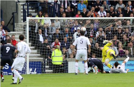 Iain Davidson scores first goal Iain Davidson scores first goal