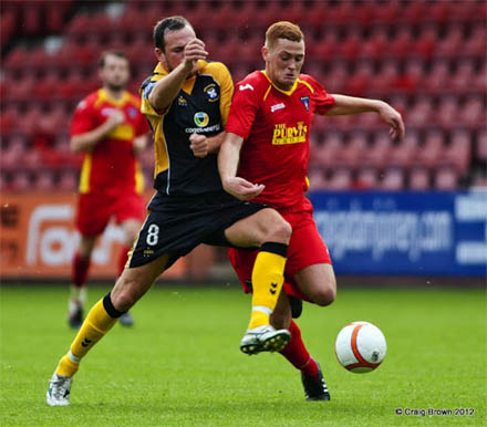 Ryan Thomson in action v East Fife in pre season friendly Ryan Thomson in action v East Fife in pre season friendly