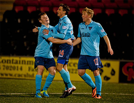 Craig Dargo celebrates third goal Craig Dargo celebrates third goal
