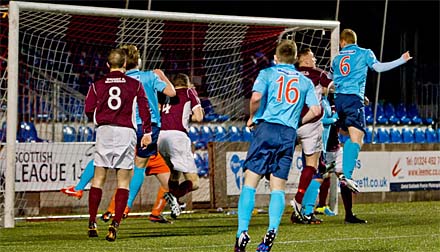 Andy Geggan scores the winner Andy Geggan scores the winner