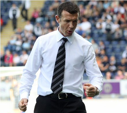 Jim McIntyre celebrates a win at Falkirk Jim McIntyre celebrates a win at Falkirk