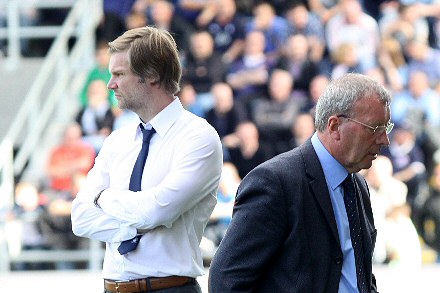 Steven Pressley and Alex Smith at Falkirk Steven Pressley and Alex Smith at Falkirk