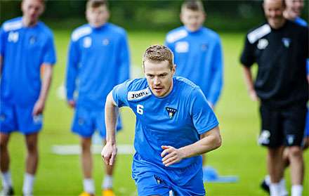 Andy Geggan in pre season training Andy Geggan in pre season training