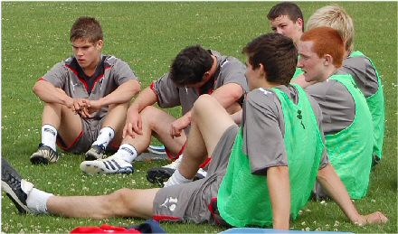 U19s training day one U19s training day one