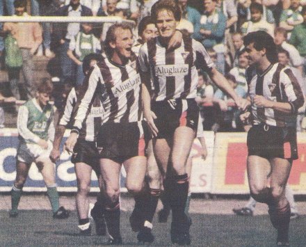 Dave Young congratulated on DAFC's first ever premier goal 87 Dave Young congratulated on DAFC's first ever premier goal 87