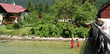 River at Obertraun in Austria River at Obertraun in Austria