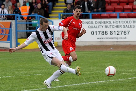 Andy Kirk scores v Stirling Albion Andy Kirk scores v Stirling Albion