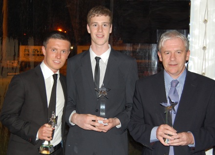 Joe Cardle, Jordan White and Steven Bell's father Joe Cardle, Jordan White and Steven Bell's father
