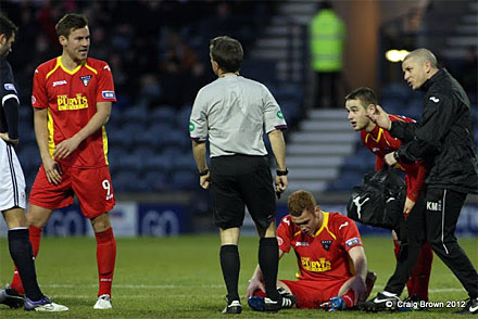 Ryan Thomson sustains facial injury at Starks Park Ryan Thomson sustains facial injury at Starks Park