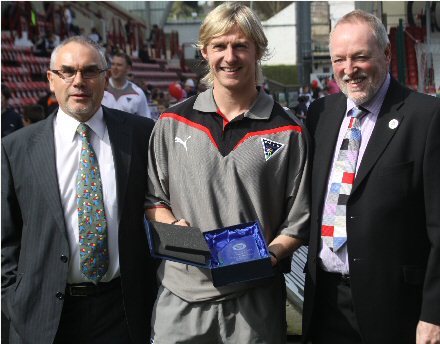 Runner Up 2009-10 Centenary Club Player of the Year - Neil McGregor with John Swift and Pete Campbell Runner Up 2009-10 Centenary Club Player of the Year - Neil McGregor with John Swift and Pete Campbell