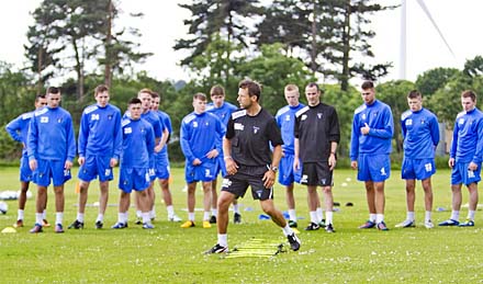 Neil McCann taking training Neil McCann taking training