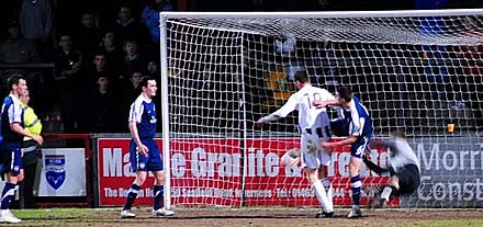 Ross County v Dunfermline 29th March 2011: the winner is headed in by Martin Hardie Ross County v Dunfermline 29th March 2011: the winner is headed in by Martin Hardie