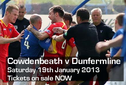 COWDENBEATH TICKETS ON SALE NOW COWDENBEATH TICKETS ON SALE NOW