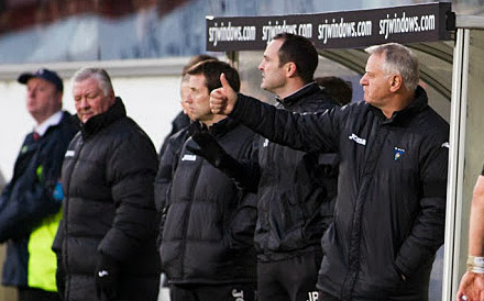 Dug out v Ayr United Dug out v Ayr United