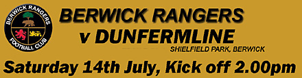 BERWICK RANGERS V DUNFERMLINE BERWICK RANGERS V DUNFERMLINE