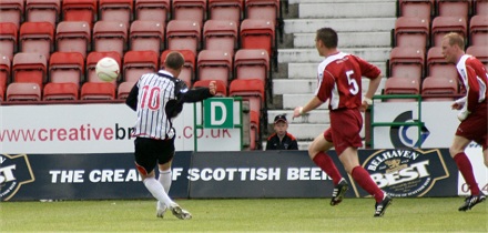 Andy Kirk opens the scoring v Arbroath